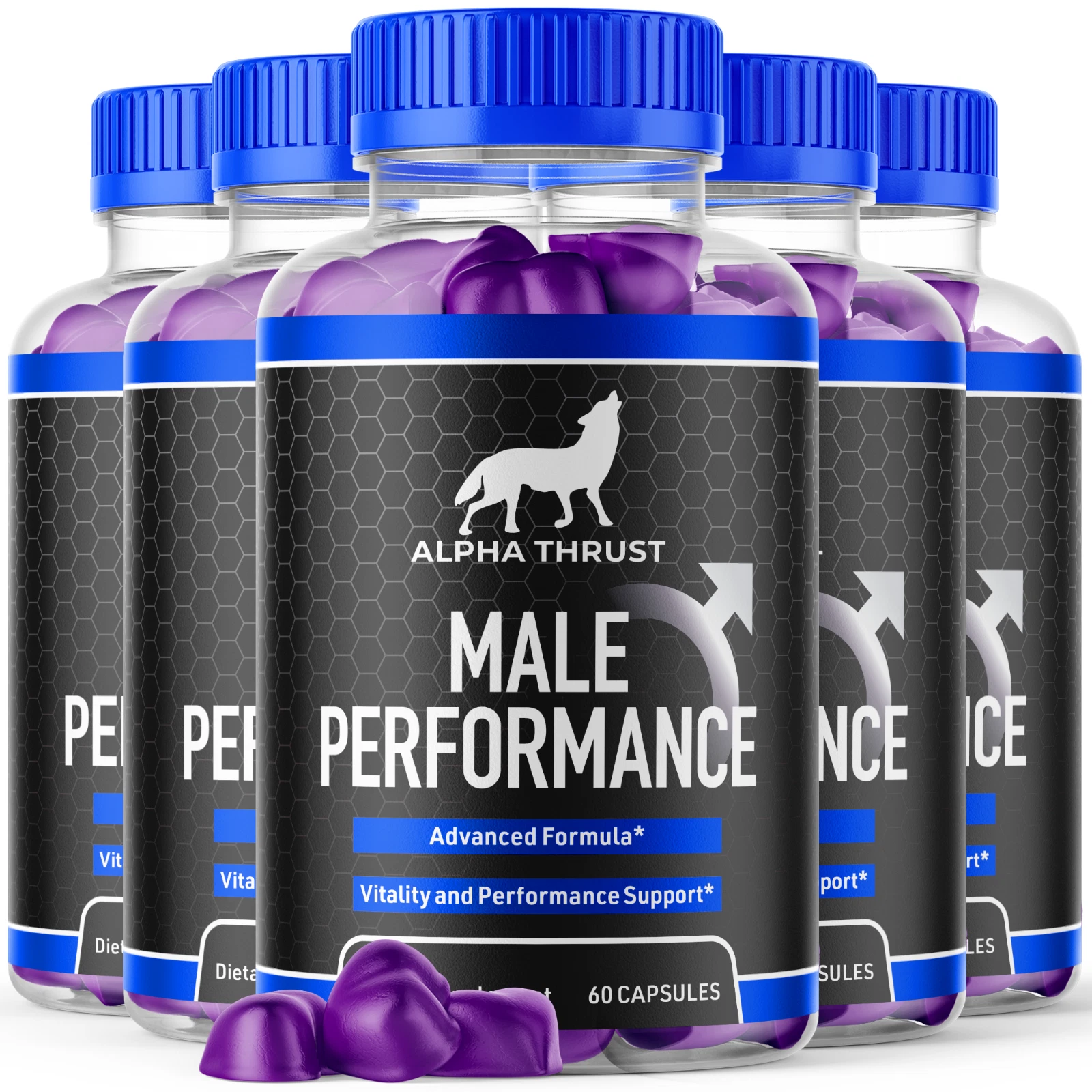 Alpha Thrust Men's Gummies Advanced Pro Formula Chewable Supplement 300 Gummies