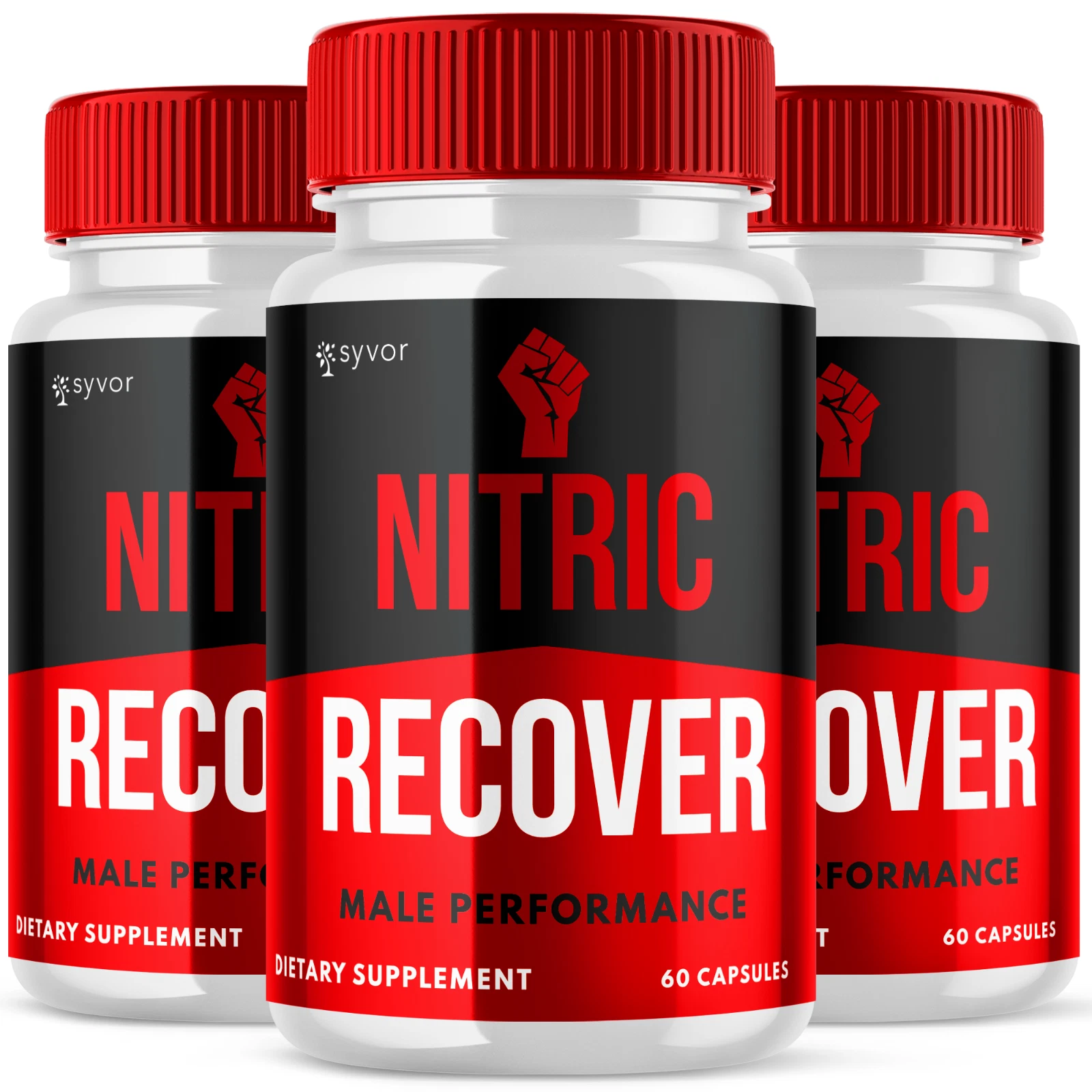 Nitric Recover Support Vitamin Maximum Strength Supplement for Men 180 Capsules