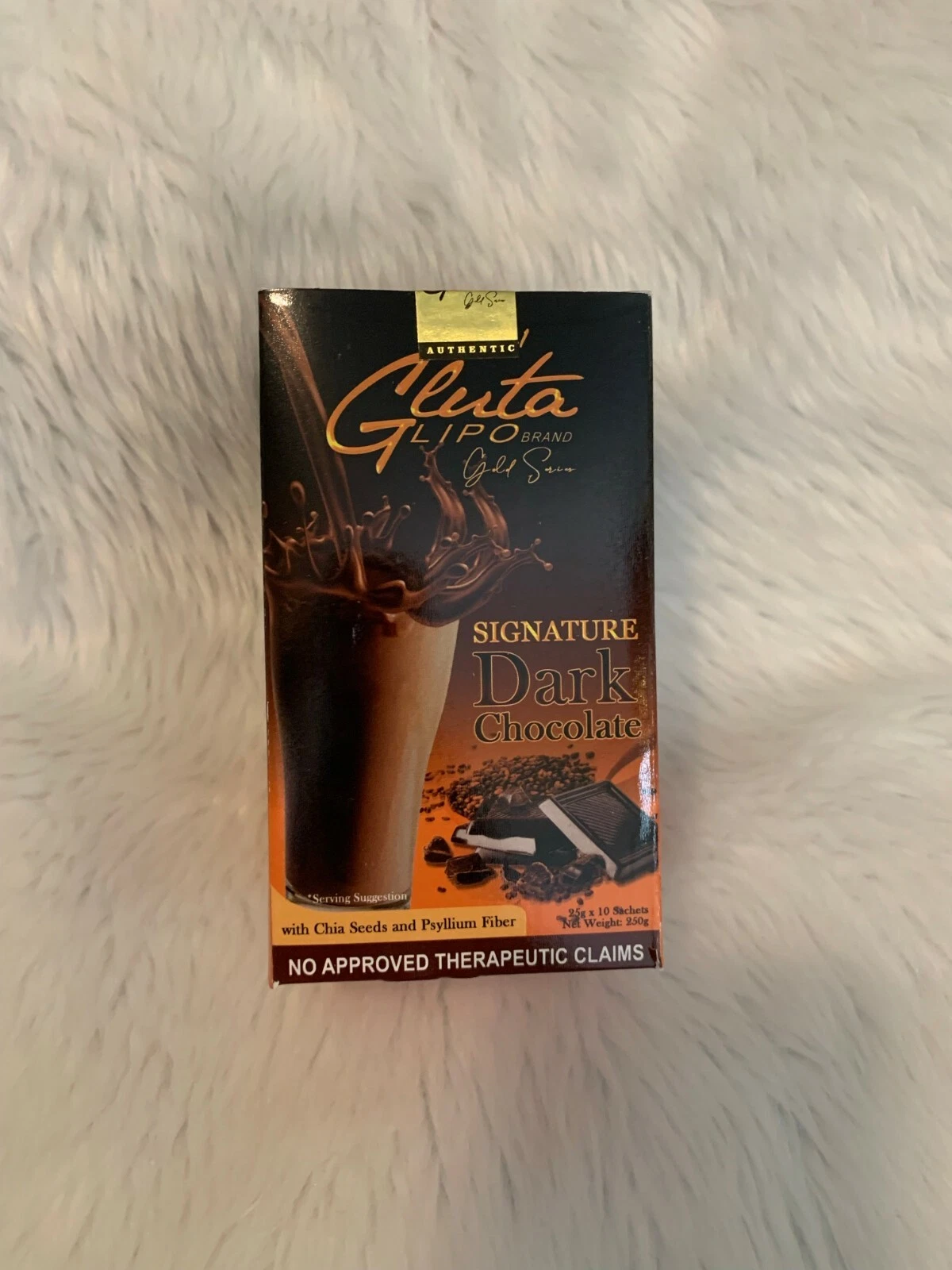 GlutaLipo 12in1 Gold Series Signature Dark Chocolate. 10sachets