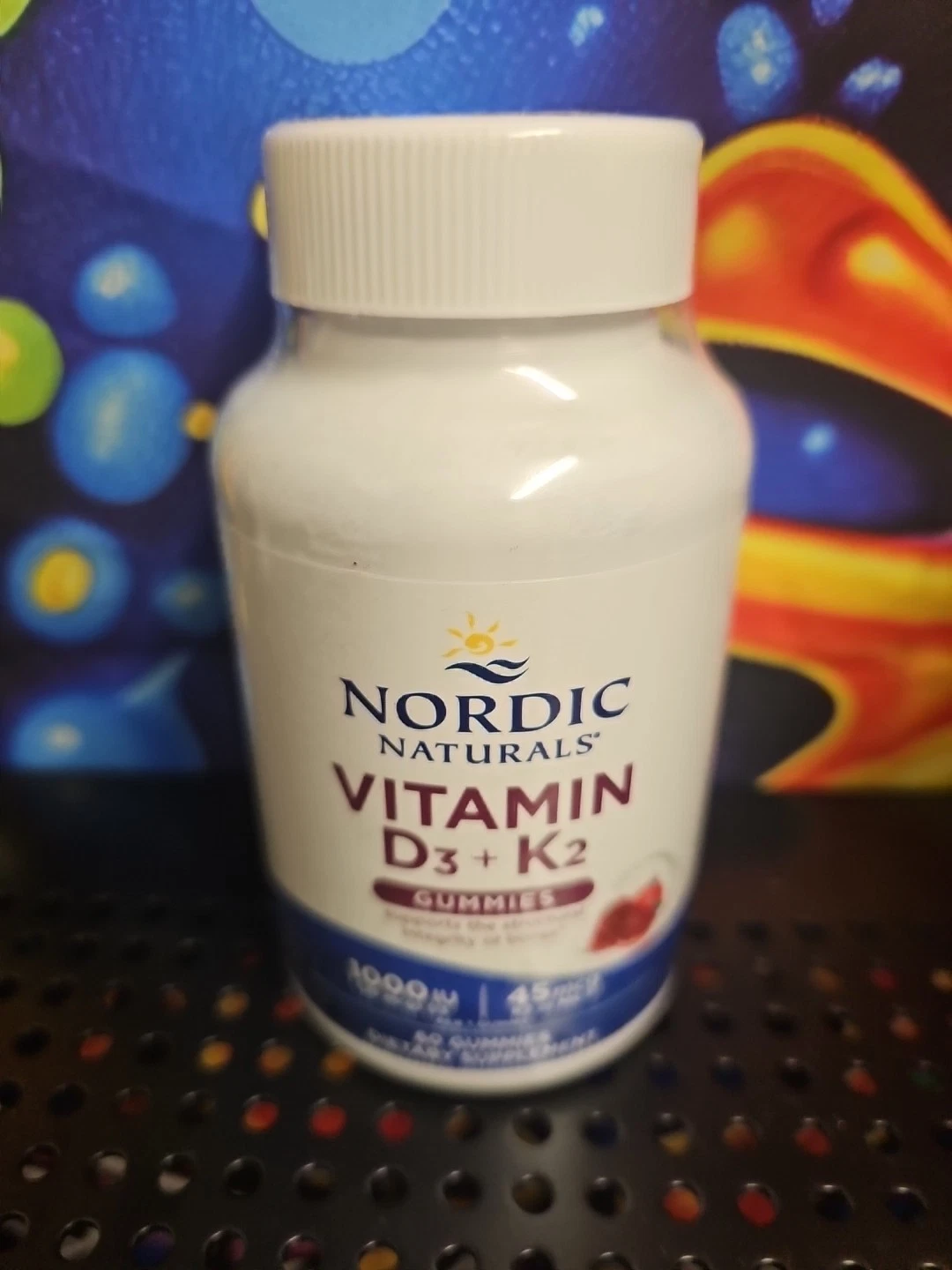 Nordic Naturals Vitamin D3+K2 Gummies - Cholecalciferol Vitamin D3 + K2, 60 Ct