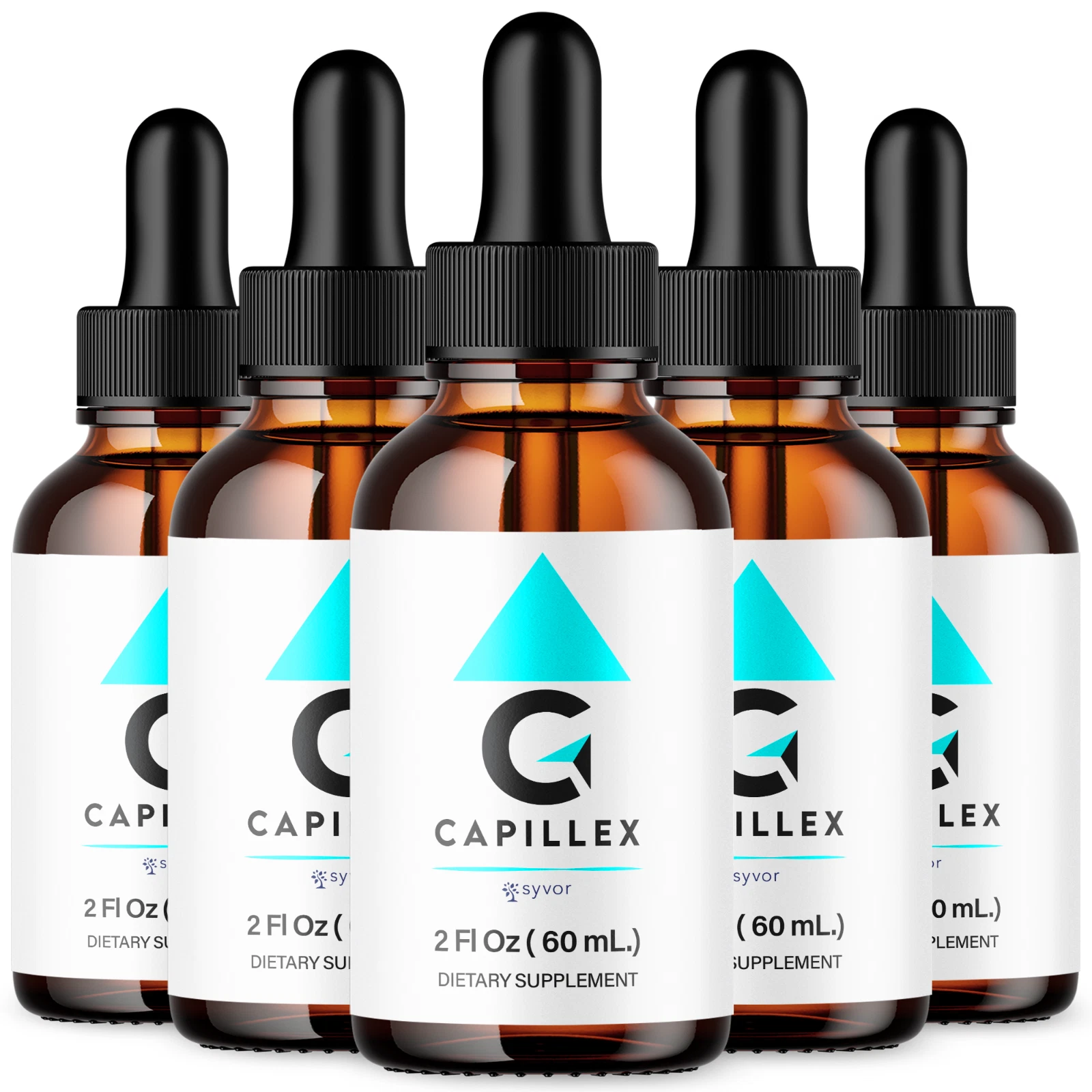 Capillex Drops Advanced Liquid Supplement for Healthy Hair Support (5 Pack)