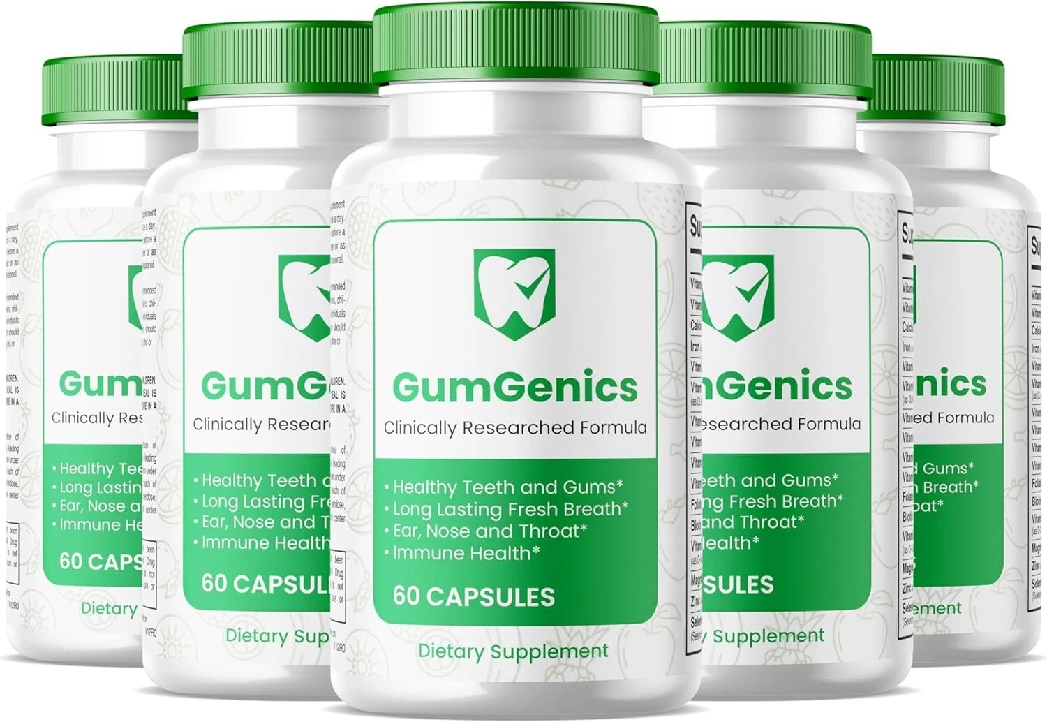 GumGenics Clinically Researched Formula Dietary Supplement (300 Capsules) 5-Pack