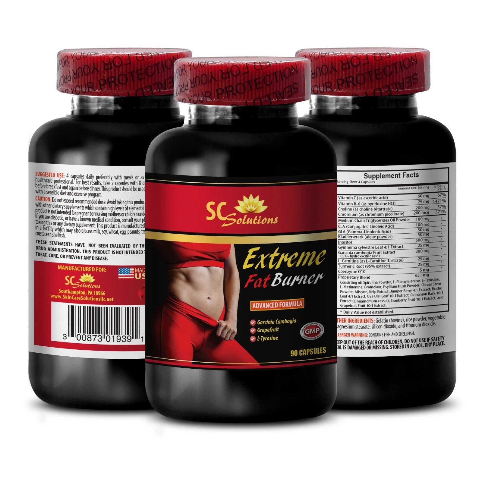 Pérdida de peso - QUEMADOR DE GRASA EXTREMO - Garcinia cambogia píldoras de pérdida de peso - 1 Bot