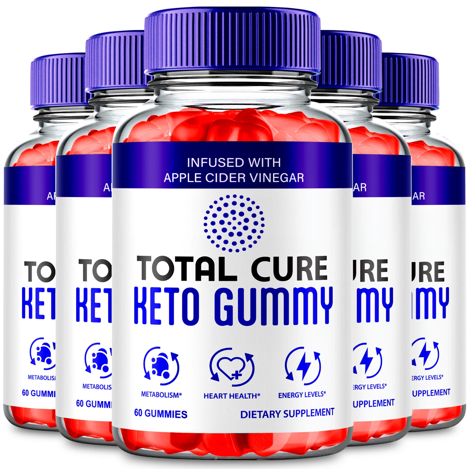 (5 Pack) Total Cure ACV Gummies, TotalCure Keto ACV Weight Loss (300 Gummies)