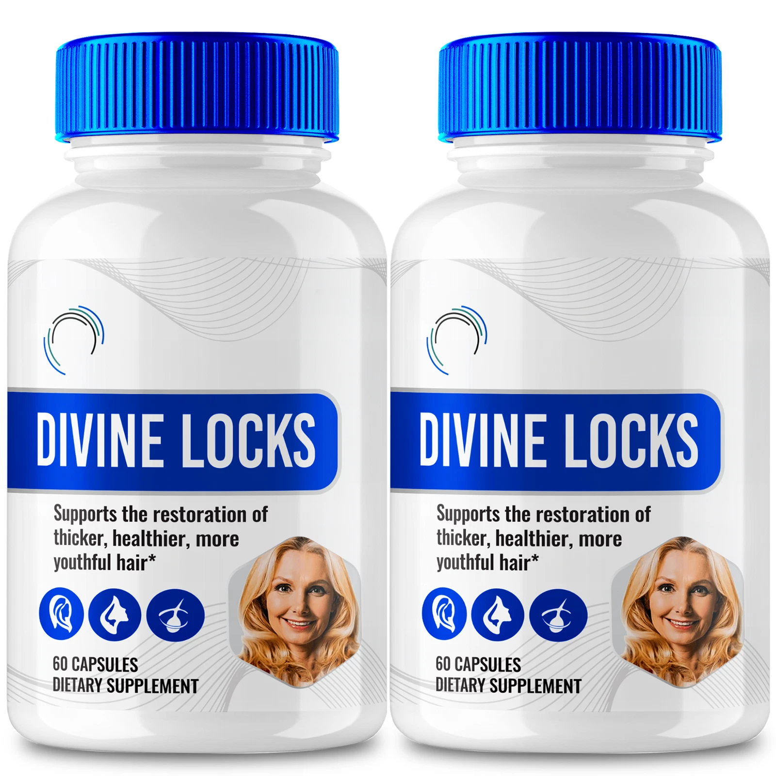 (2 Pack) Divine Locks Hair Health Capsules DivineLocks Hair Pills (120 Capsules)