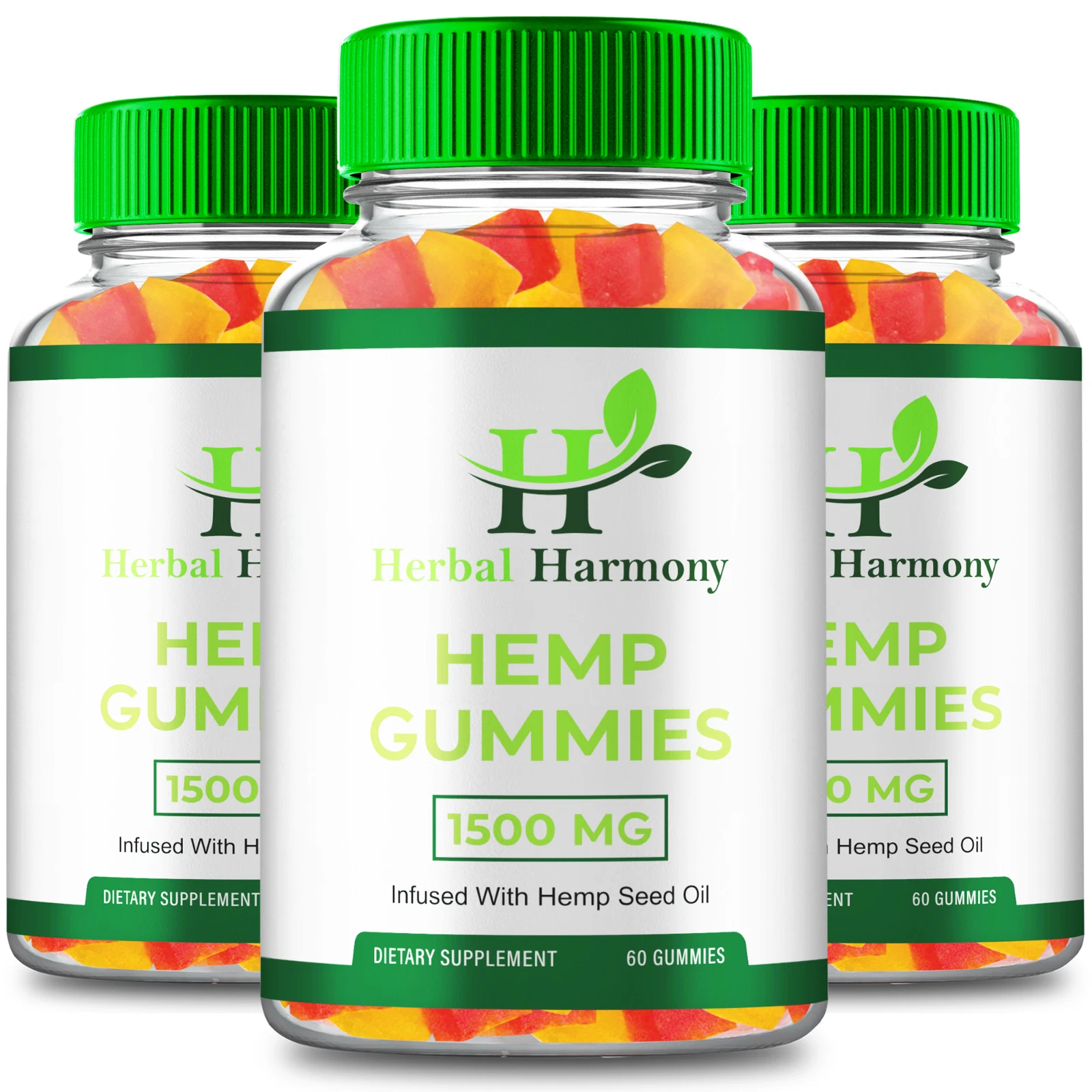 (3 Pack) Herbal Harmony Gummies, HerbalHarmony Overall Wellness (180 Gummies)