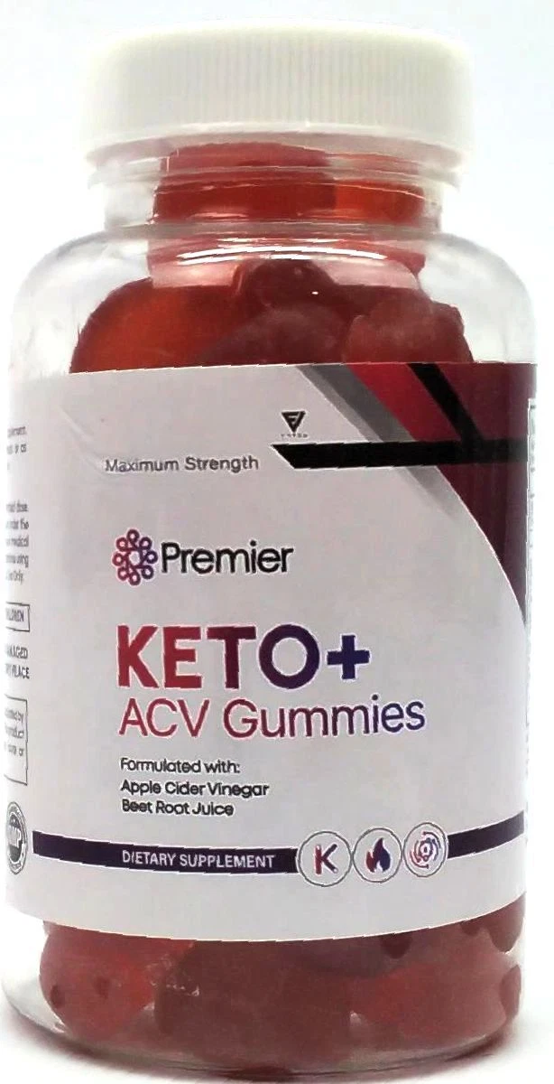 Premier Dietary Supplement Keto+ ACV Gummies Apple Cider Beet Root 60 Gummies