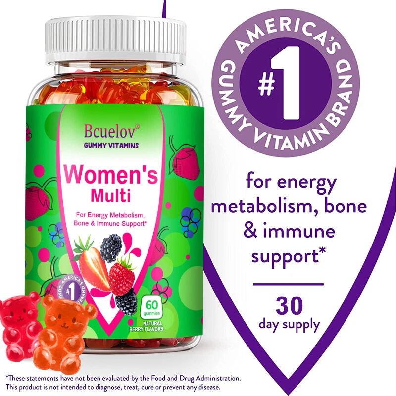 Women's Daily Gummy Vitamins - Energy metabolism, bone and immune health