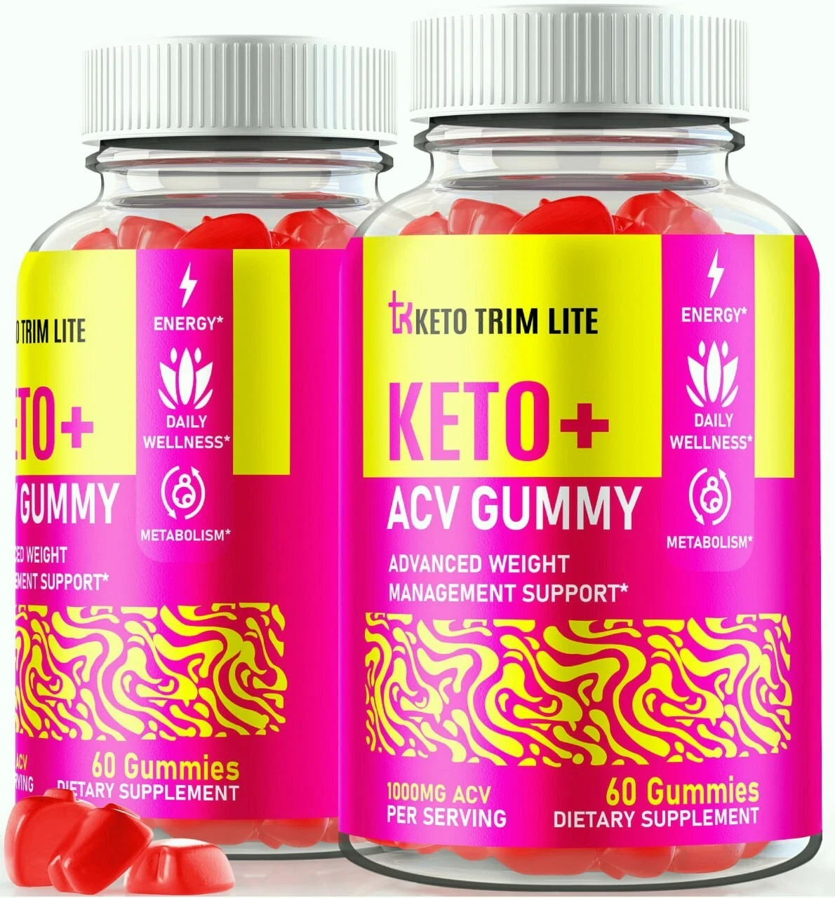 (2 Pack) Keto Trim Lite ACV Gummies, KetoTrimLite for Weight Loss & Fat Burning