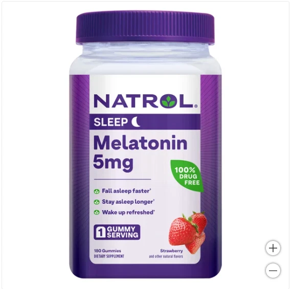 180 Gummies Natrol Melatonin 5 mg Sleep Aid Exp 09/2026 Strawberry Drug-Free