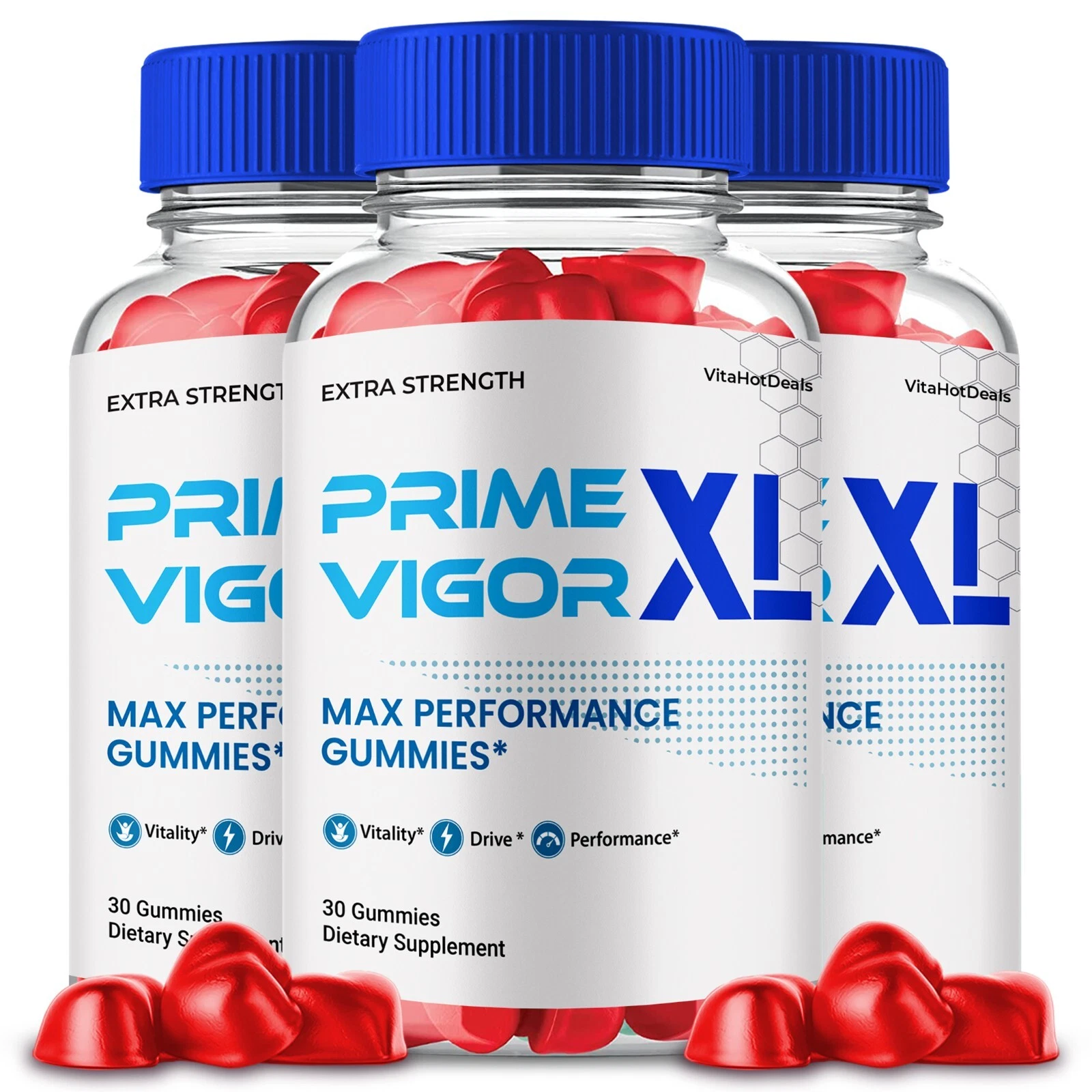 Prime Vigor XL Max Performance Supplement, All Natural Ingredients (3 Pack)