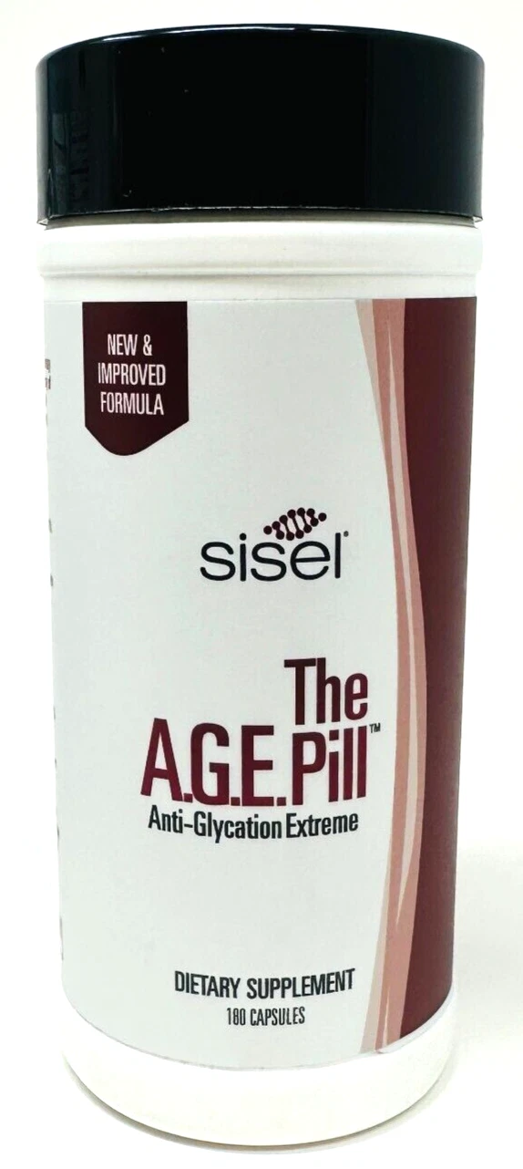 Sisel The A.G.E. AGE Pill Anti-Glycation Extreme 180 Capsules - New! Exp 12/2025