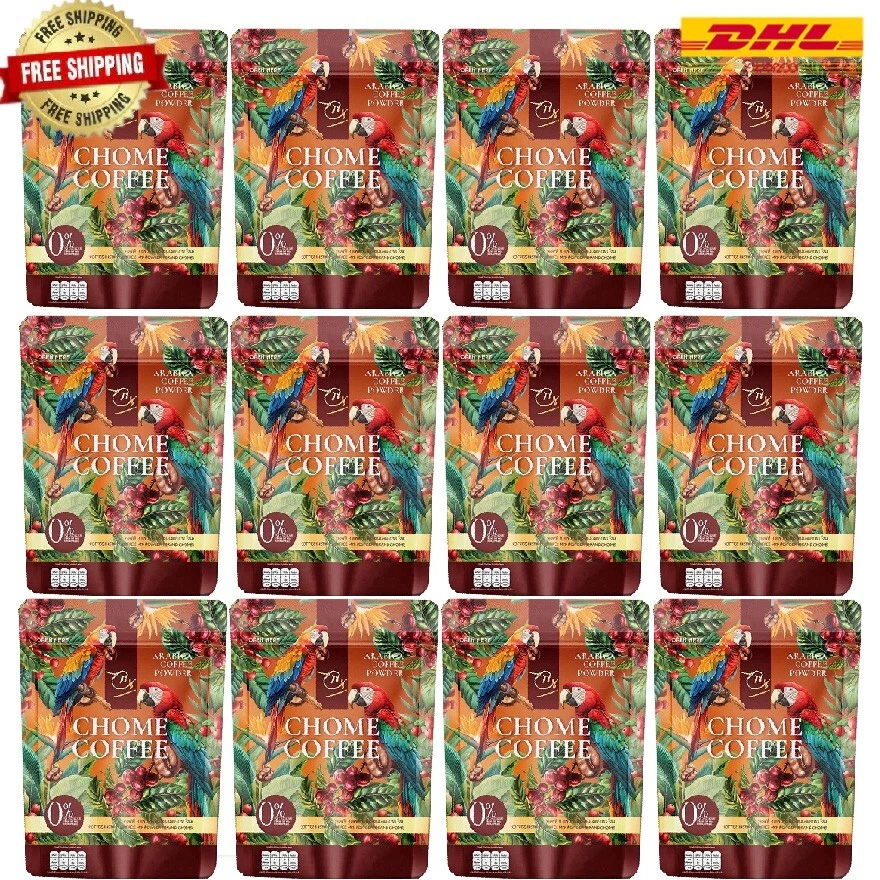 X12 Chome Coffee Arabica Instant Coffee Weight Management No Sugar 5 Sachets