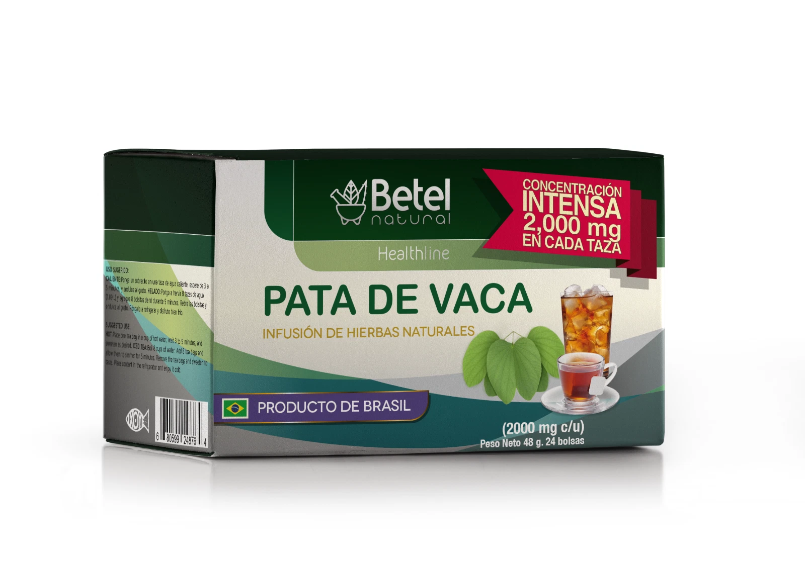 Betel Natural Cow's Foot Tea - Natural Herbal Infusion - 48 g - 24 Bags