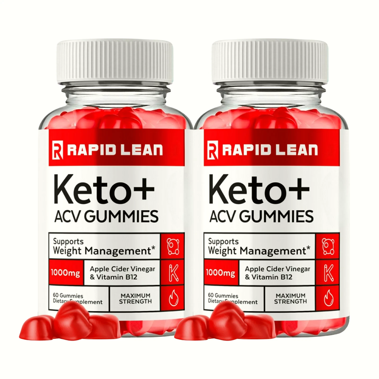 2-Pack Rapid Lean Keto ACV Gummies, Rapid Lean Gummies Weight Loss - 120 Gummies
