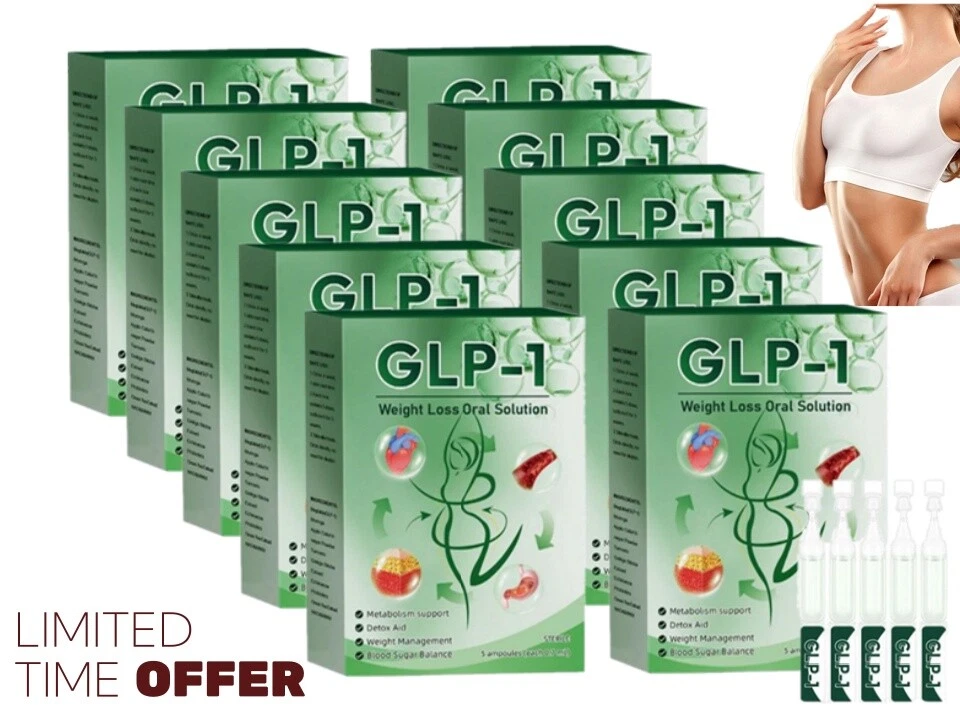GPL-1 Weight Loss Oral Solution - Natural Metabolism Support Detox Aid 5pc XW97