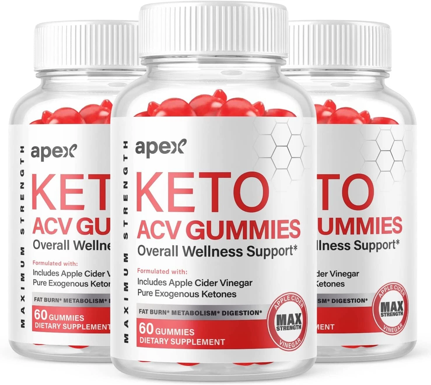 Apex Keto Gummies - Apex Keto ACV Gummys For Weight Loss ORIGINAL - 3 Pack