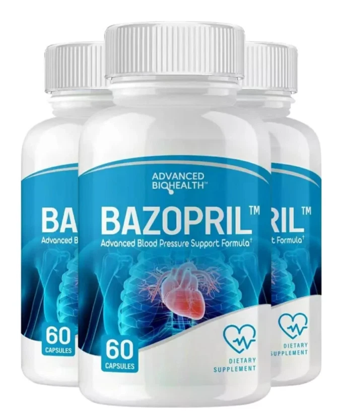 Bazopril Advance Blood Pressure Support Dietary Supplement (180 Capsules) 3-Pack