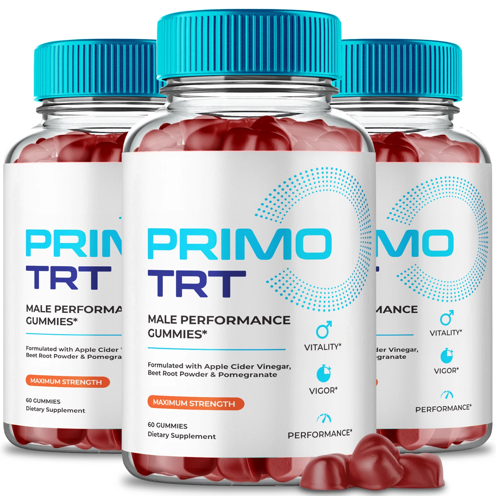 (3 Pack) Primo TRT Male Gummies, PrimoTRT Maximum Performance Gummys for Men