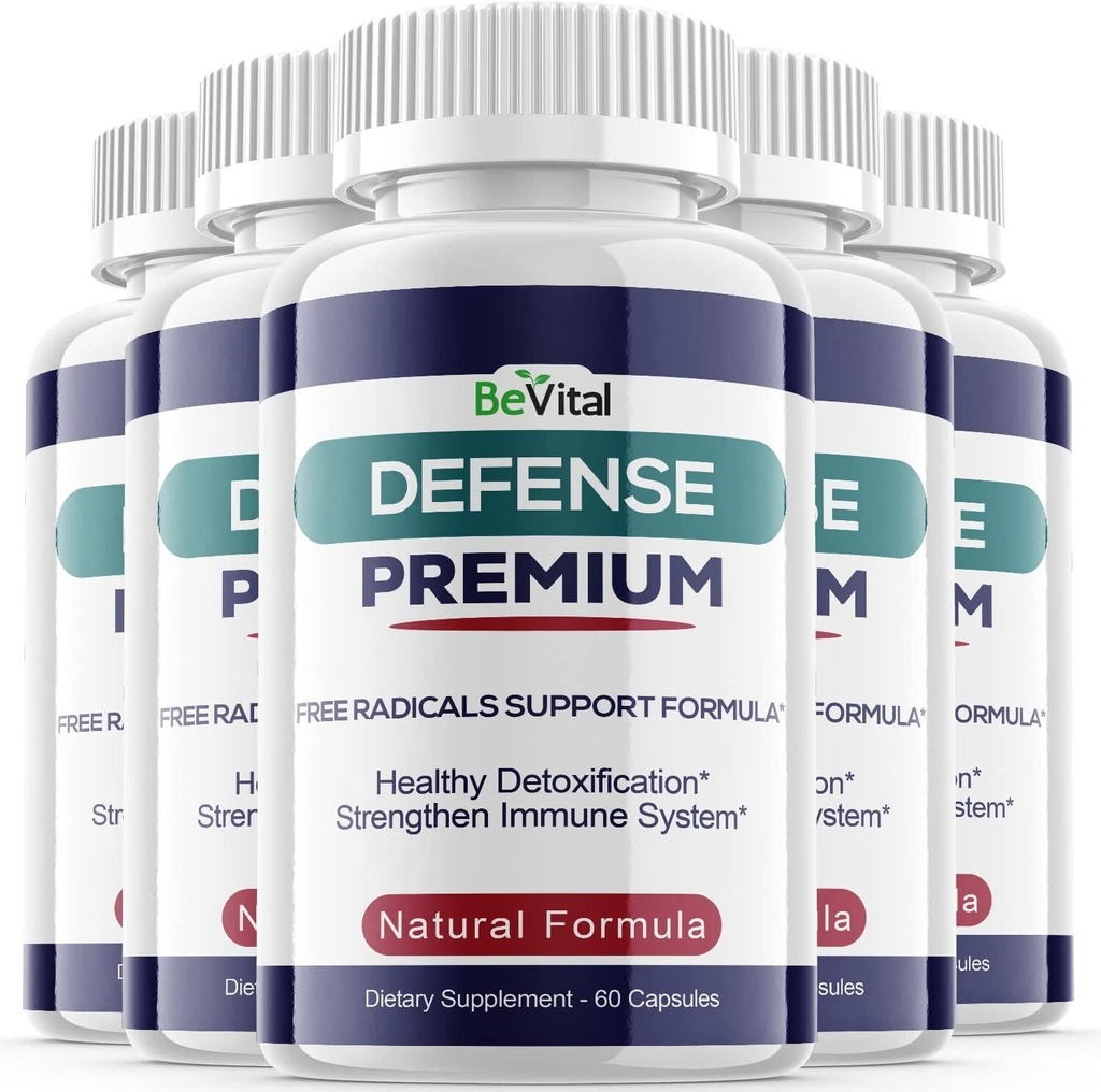 5 Pack - BeVital Defense - Premium Blood Support Pills, Extra Strength -300 Caps