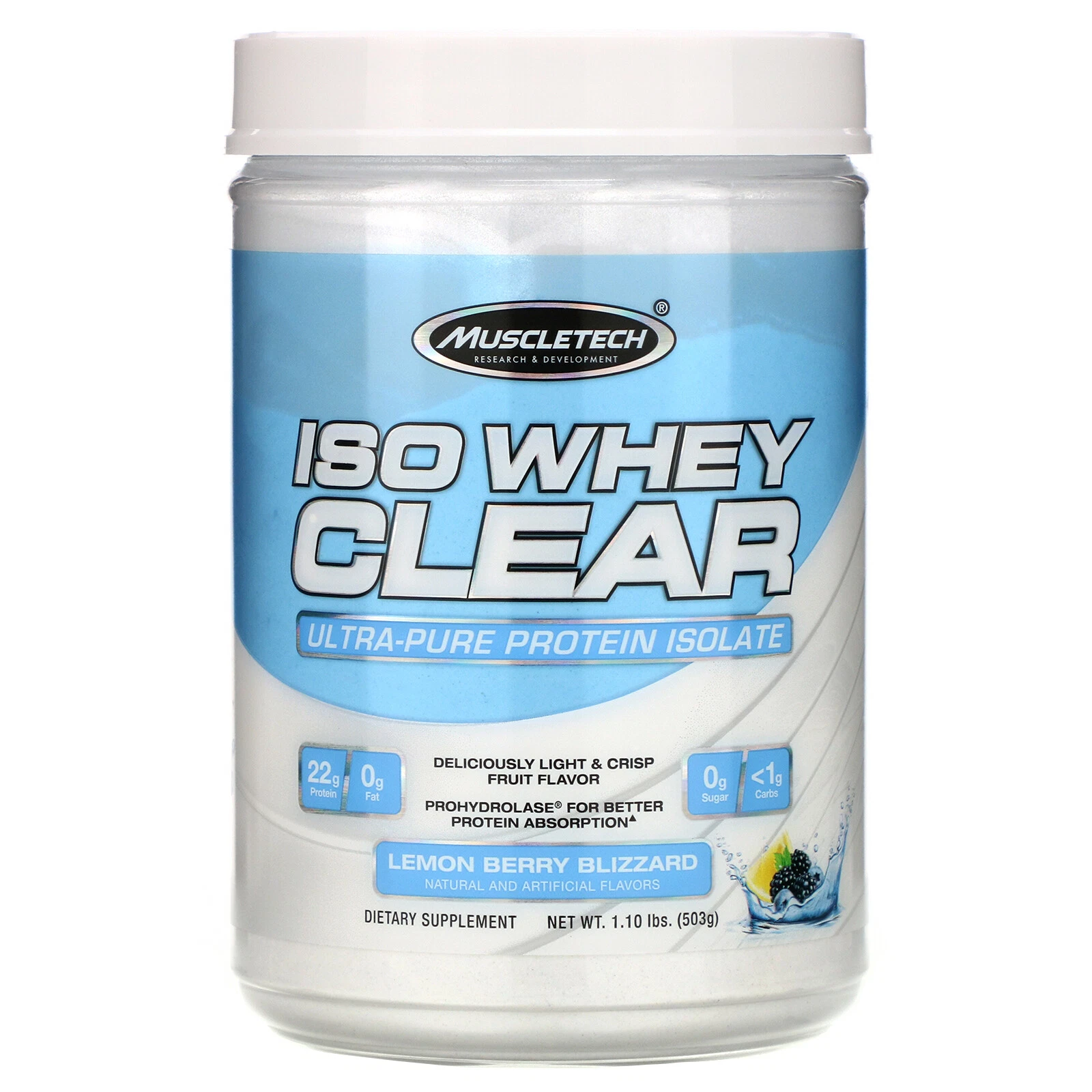 Muscletech ISO Whey Clear, Ultra-Pure Protein Isolate, Powder