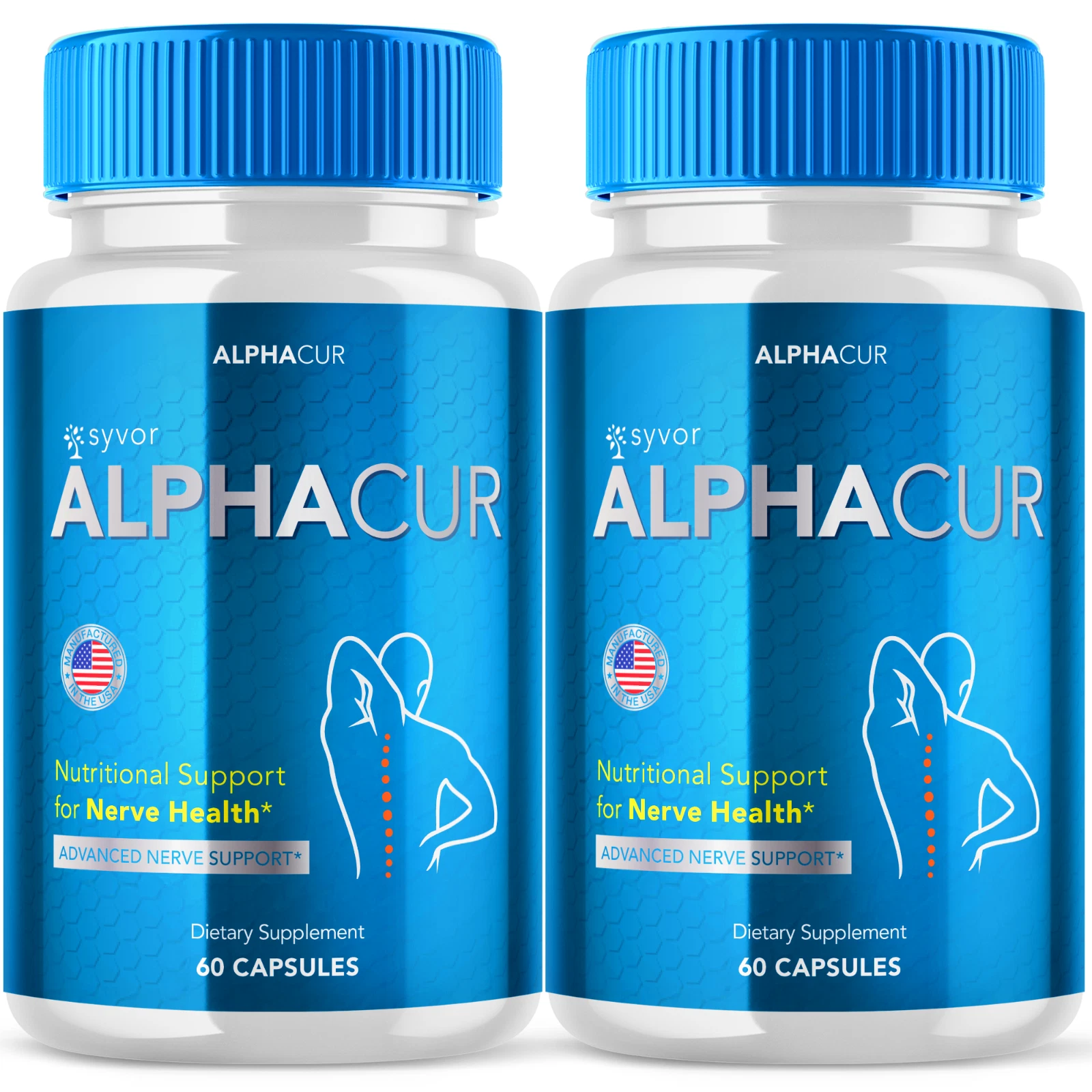 Alphacur Advanced Nerve Support Formula Maximum Strength Vitamin 120 Capsules