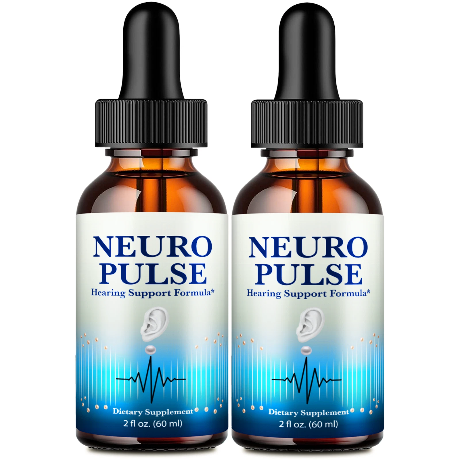 (2 Pack) Neuro Pulse Drops for Advanced Healthy Hearing Support Formula Droppers