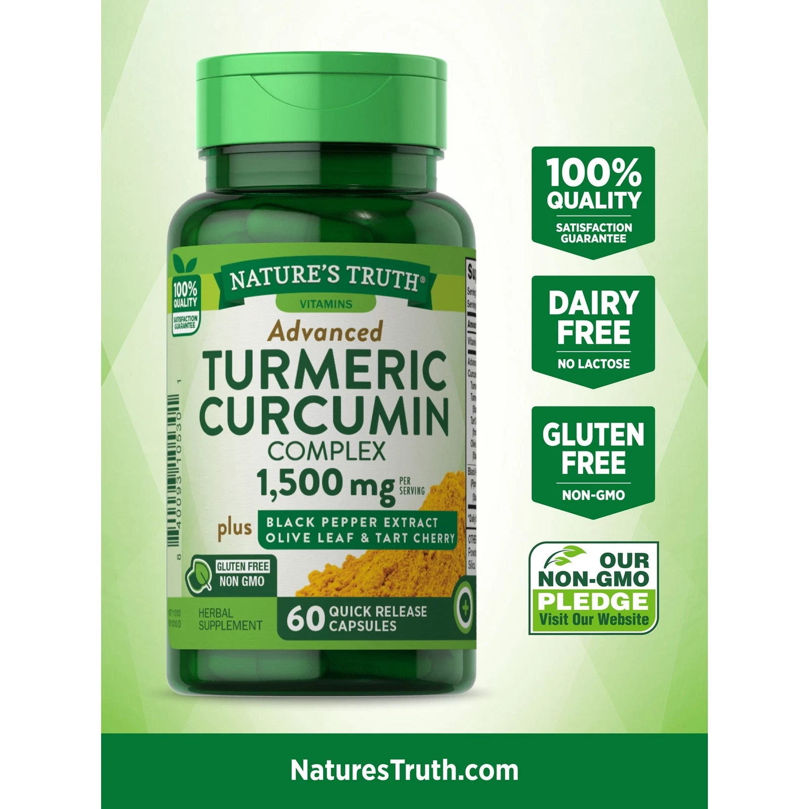 Nature's Truth Turmeric Curcumin Advanced Complex 60 Capsules