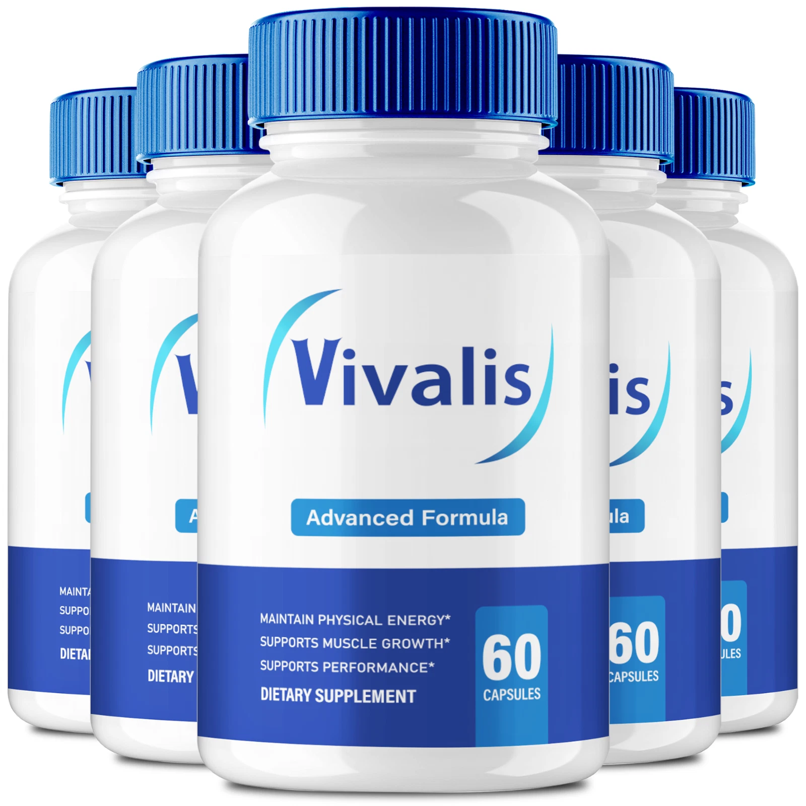 (5 Pack) Vivalis for Men ed, Male Health Pills to Boost Energy & Vitality