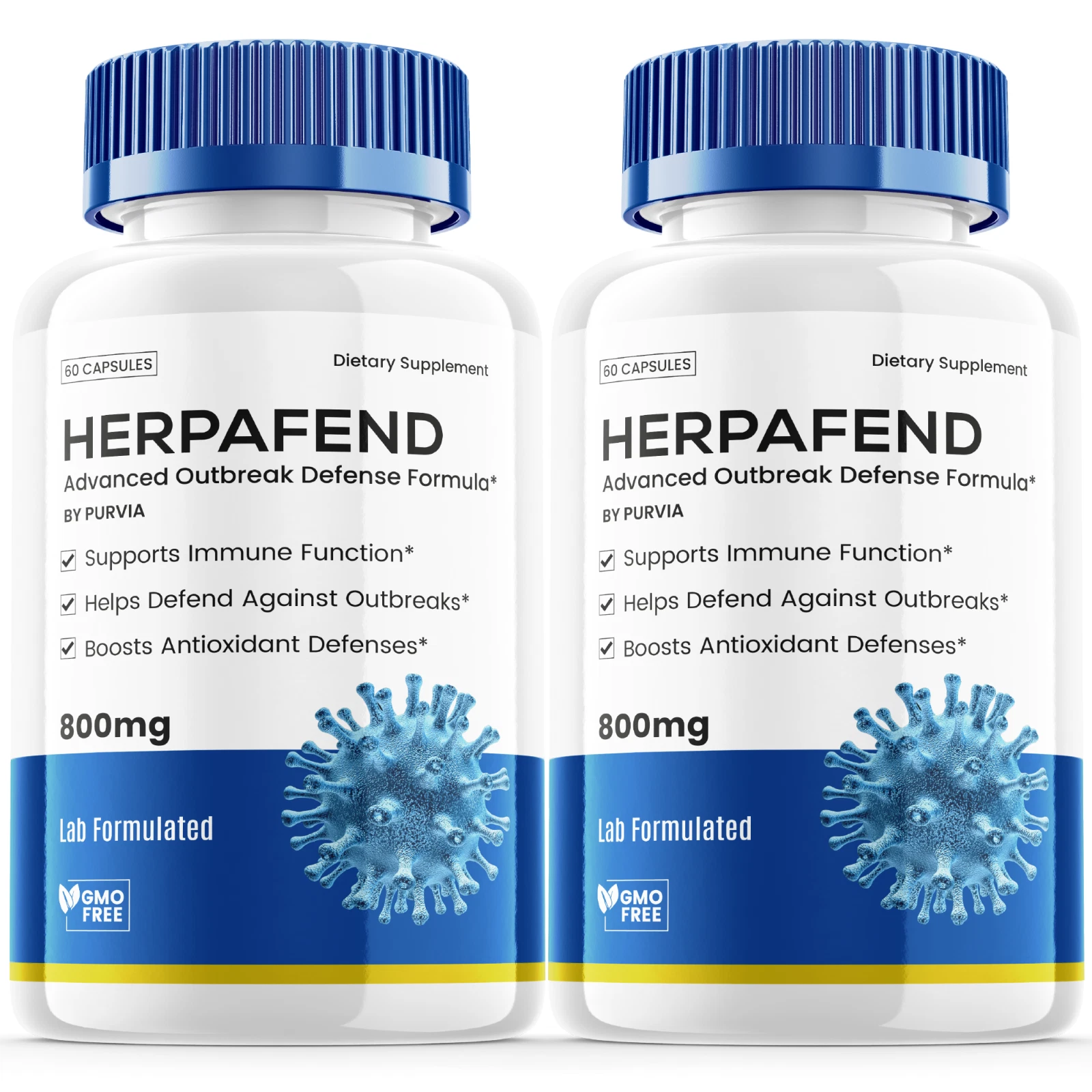 (2 Pack) Herpafend Advanced Supplement Extreme Strength Overall Wellness Support