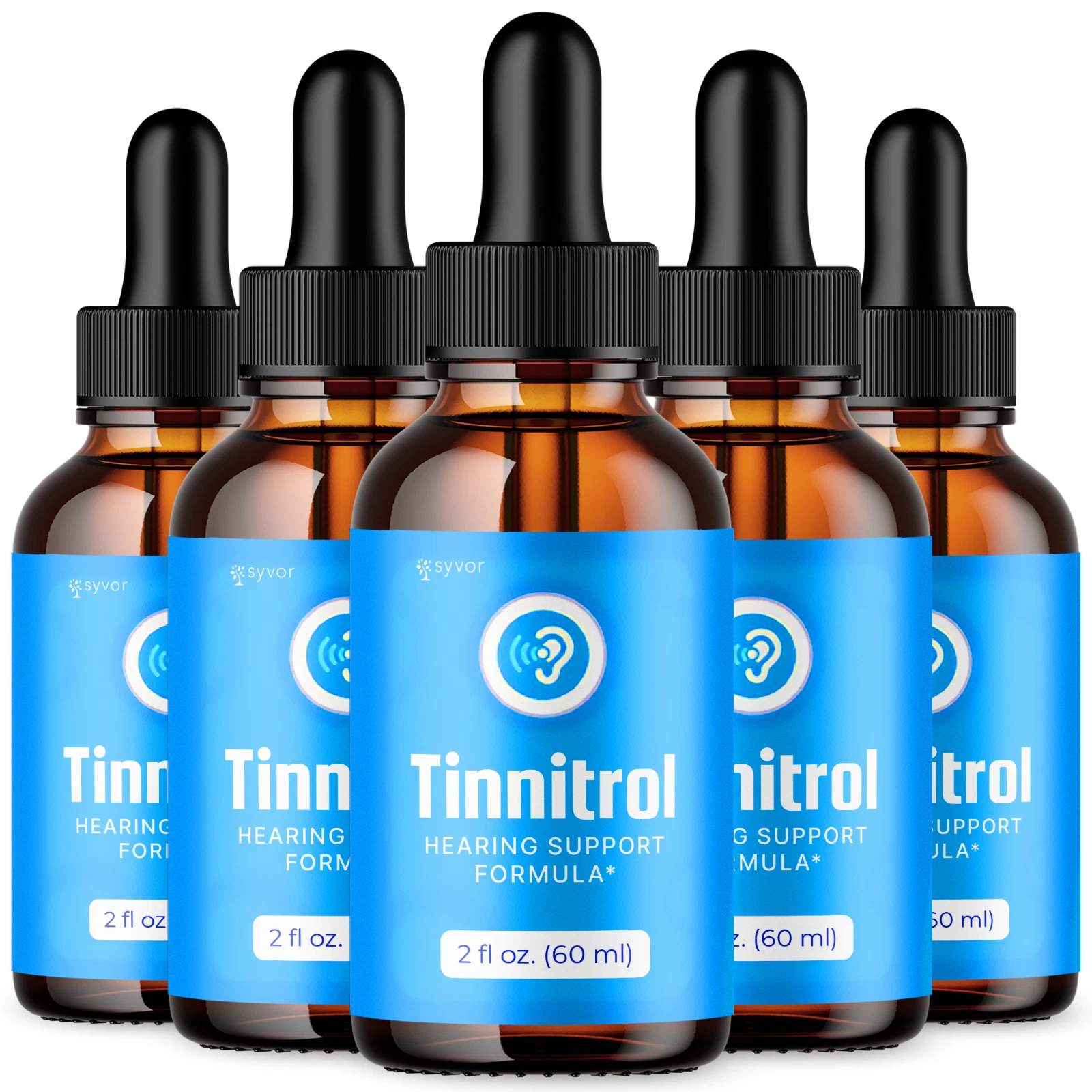 Tinnitrol Ear Health Suppport Drops Natural Formula Hearing Supplement (5 Pack)