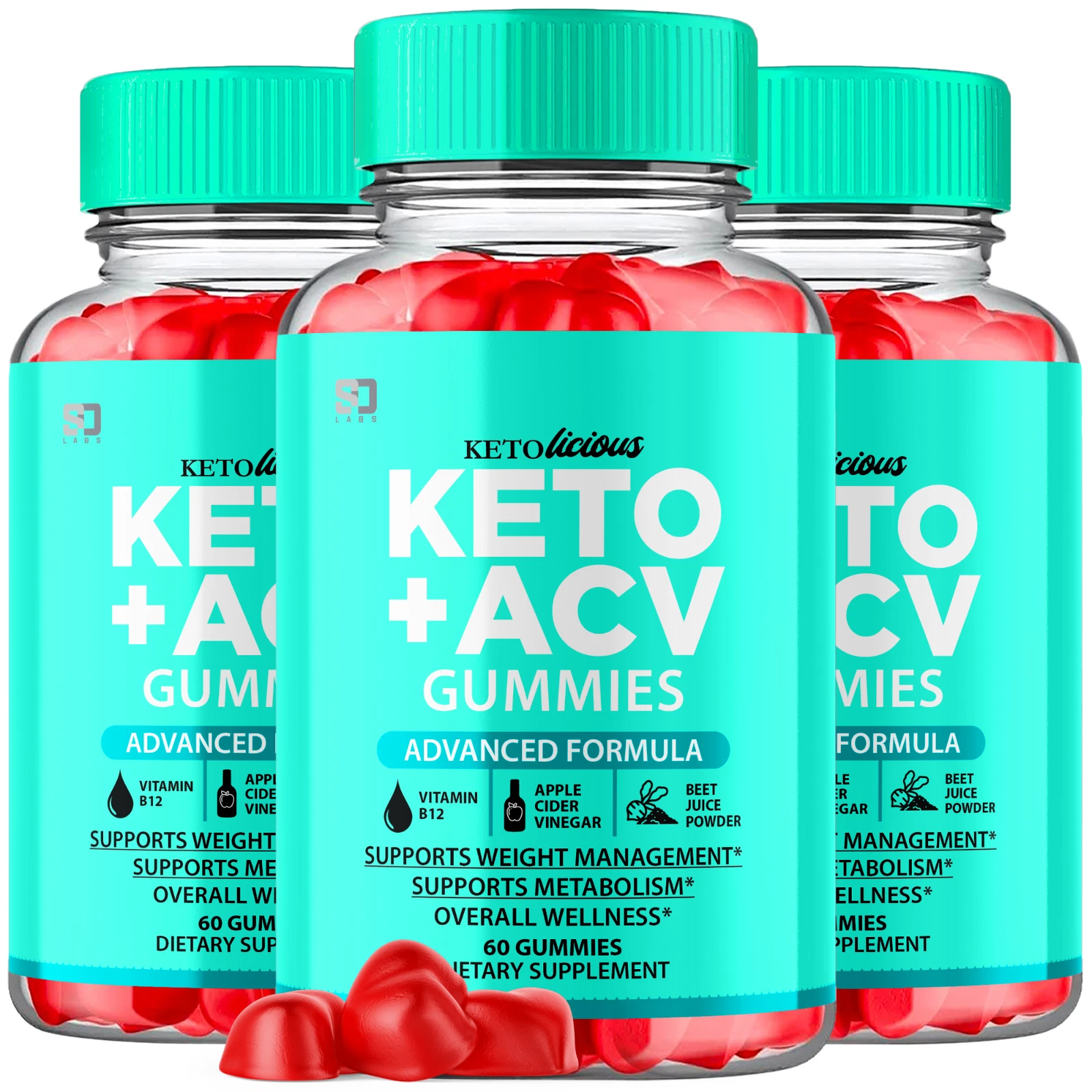 (3 Pack) Ketolicious Gummies - ACV Gummies For Balanced Lifestyle - 180 Gums