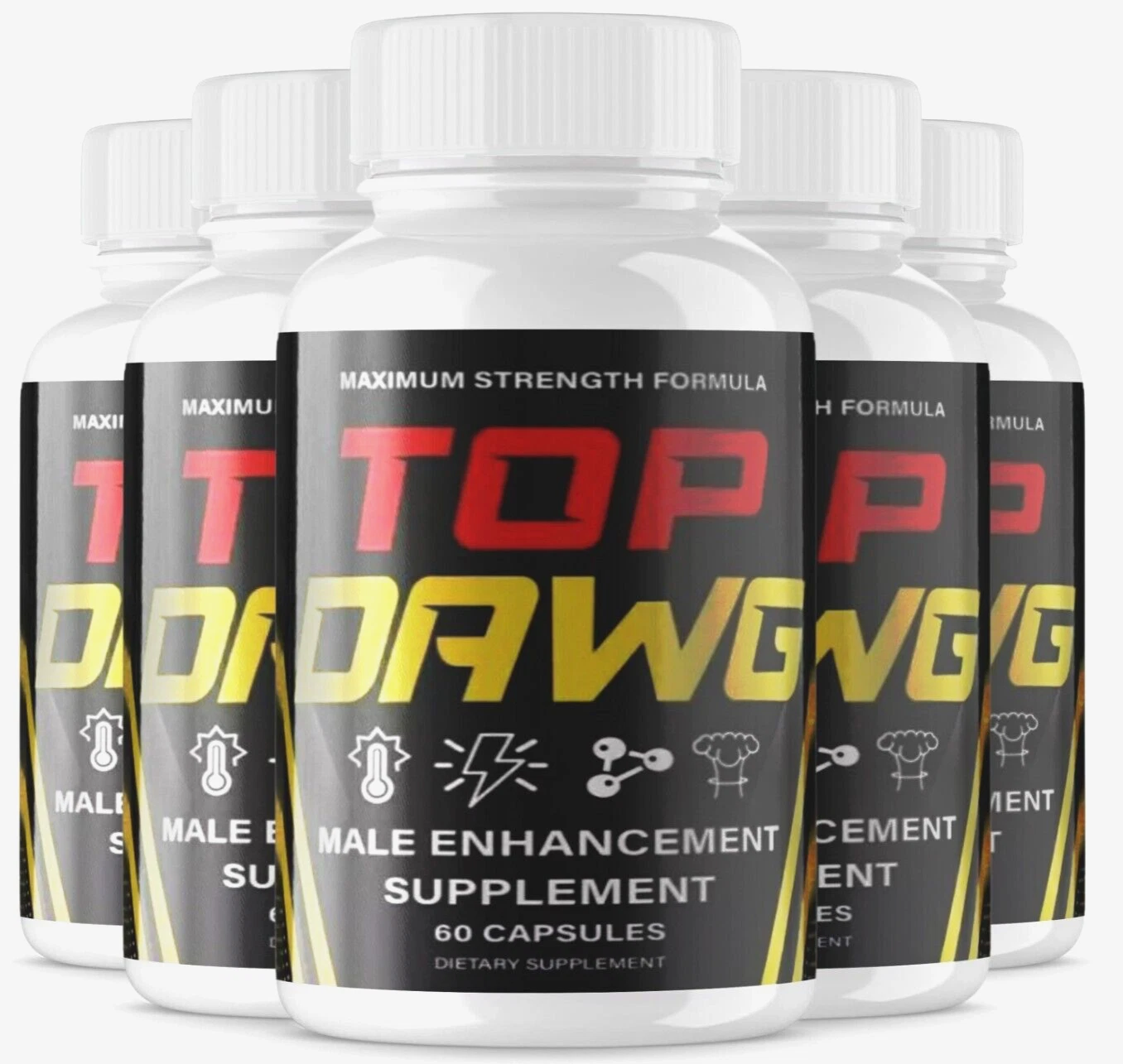 Top Dawg Advanced Male Support Enhancement Supplement (300 Capsules) 5-Pack