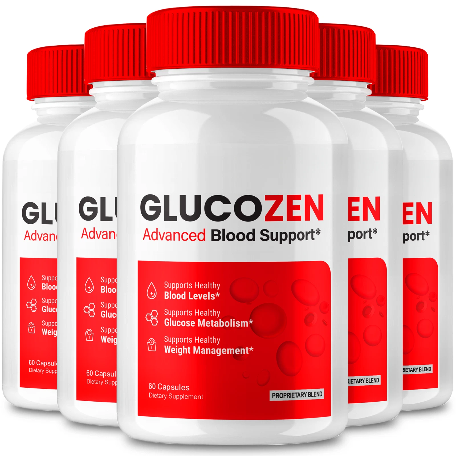 (5 Pack) Glucozen Blood Capsules, Healthy Blood Support Supplement Pills