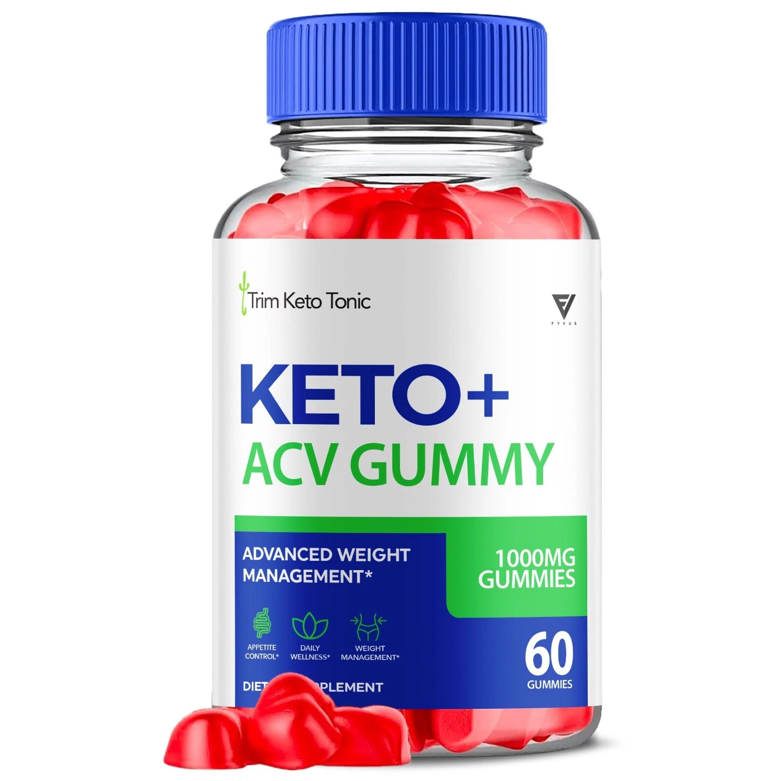 Trim Keto Tonic Keto + ACV Advanced Strength Healthy Gummies Review (60 Gummies)