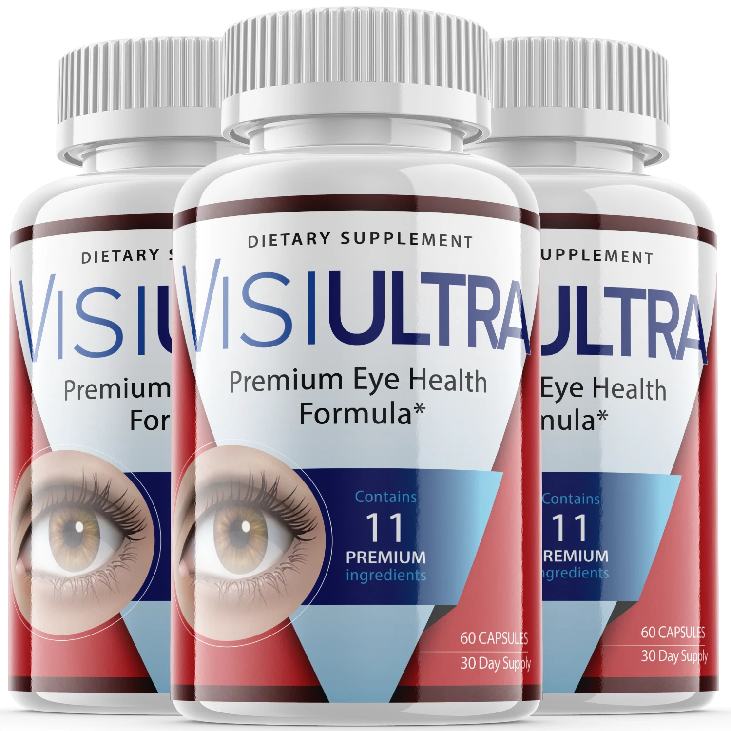 (3 Pack) Visiultra Premium Vision Supplement, Supports Eye Health (180 Capsules)