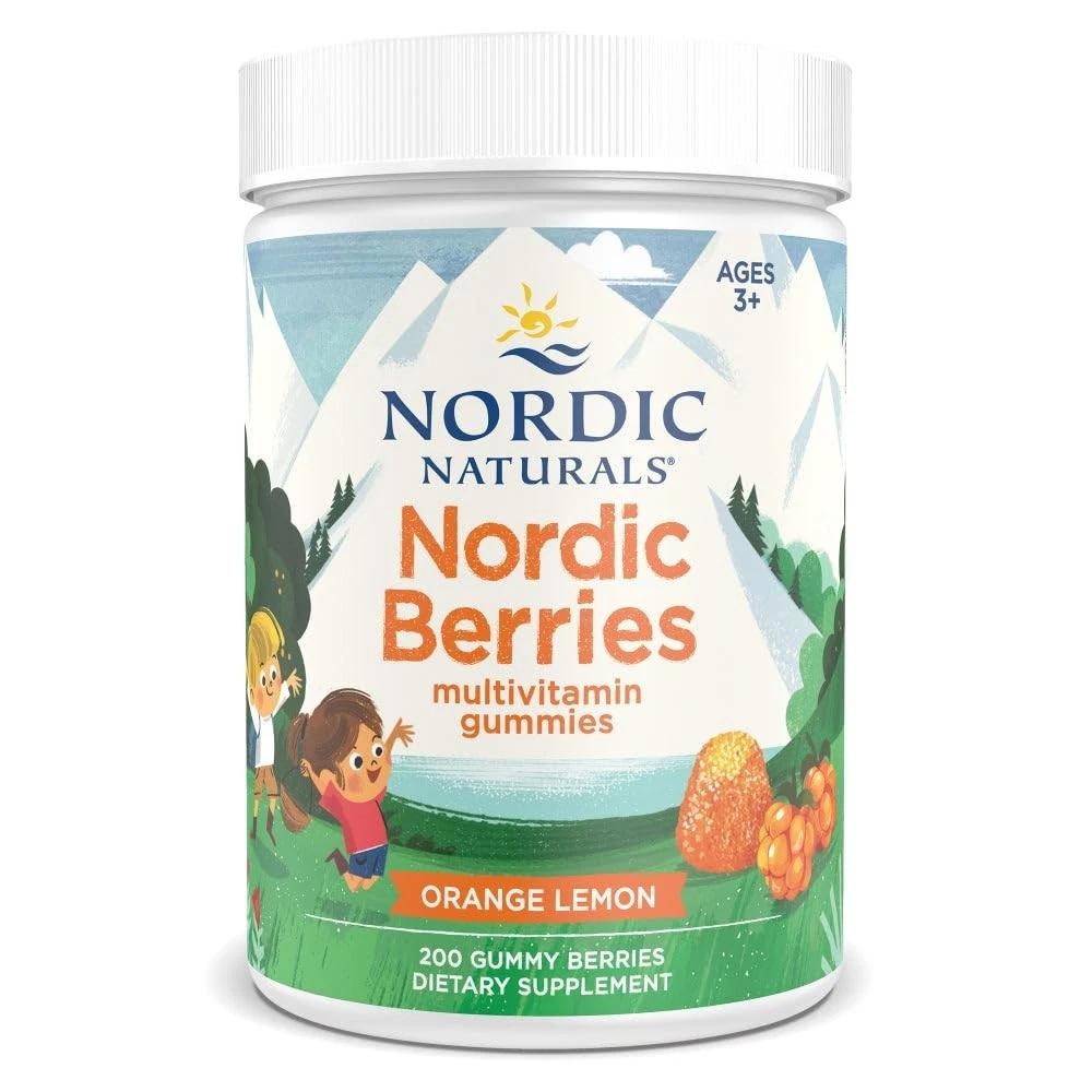 Nordic Naturals Nordic Berries, Citrus - 200 Gummy Berries - Great-Tasting Multi