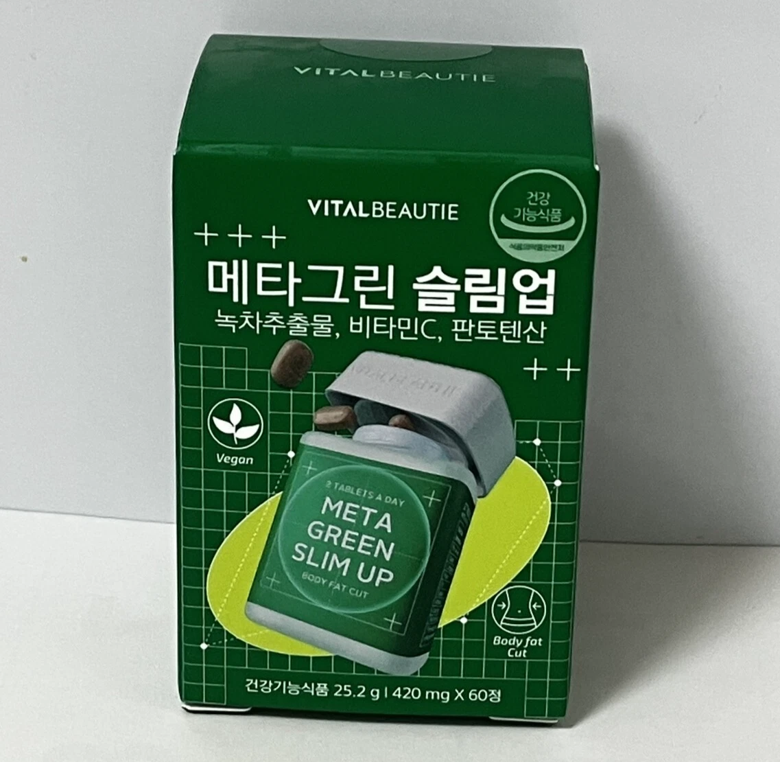 Vital Beautie Meta Green Slim Up Vegan 60 Tablets / 1 Month Supply