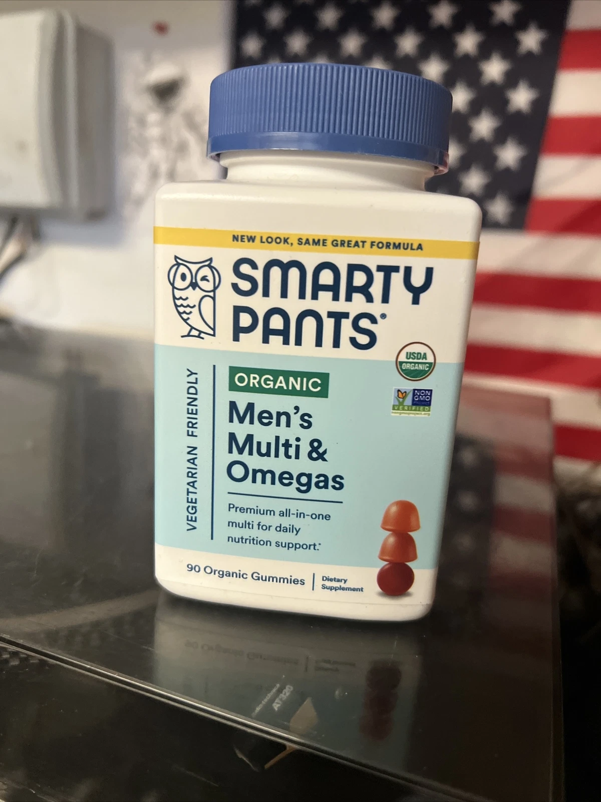 Smarty Pants Organic Men's Complete Multivitamin 90 Gummies Bottle