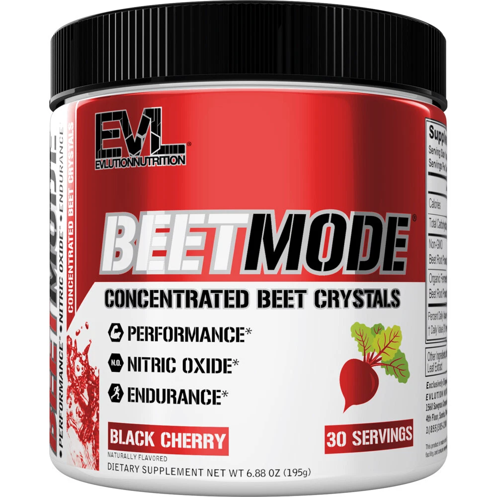 EVL Beet Mode Hardcore Nitric Oxide Pump Vasodilator & Performance Booster 30srv