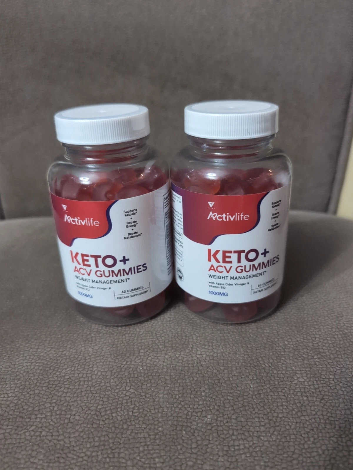 (2 Pack) Activlife Keto + ACV Weight Loss Management 1000mg 60 Gummies EXP 7/25