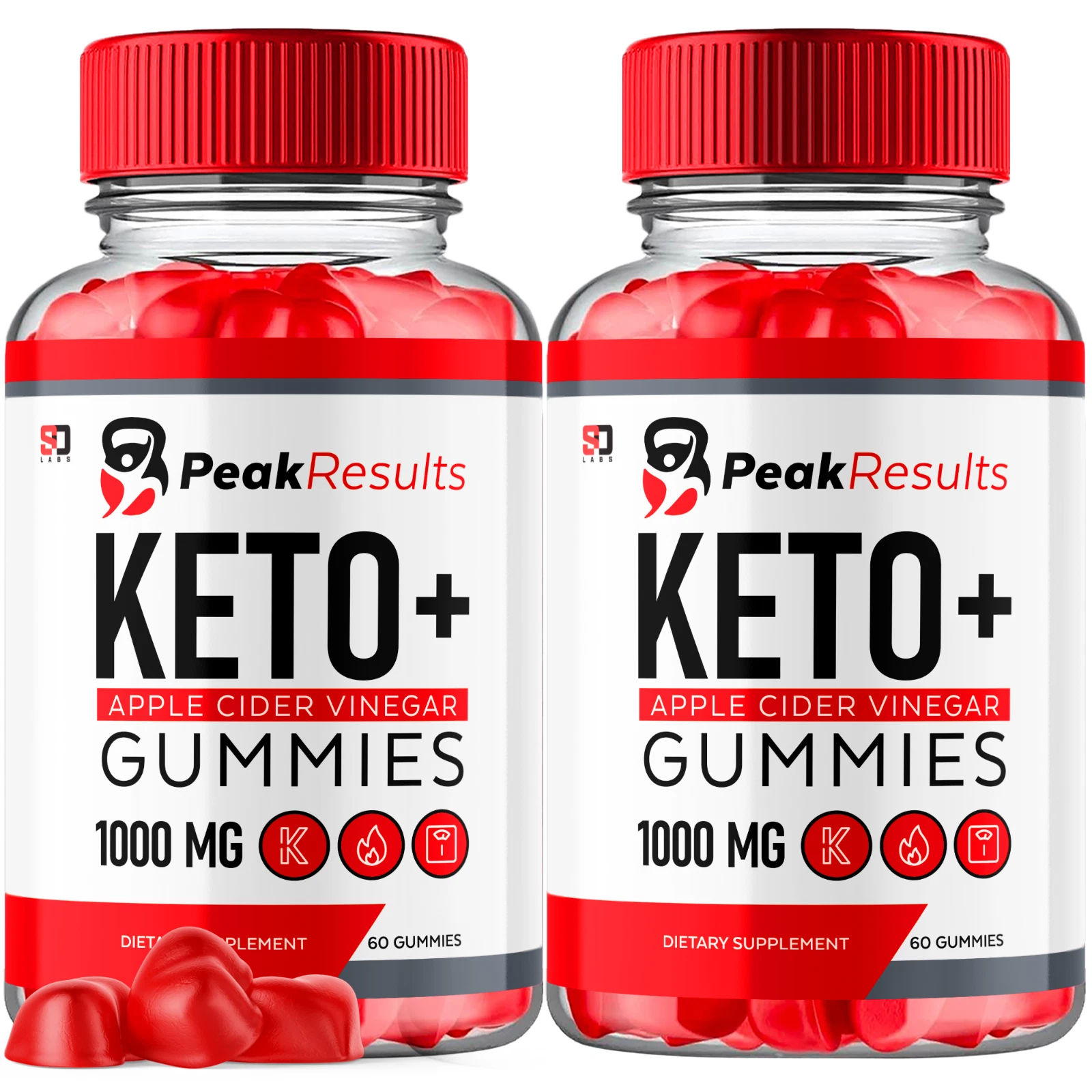 Peak Results Keto+ Gummies - ACV Gummies For Balanced Lifestyle (2 Pack)