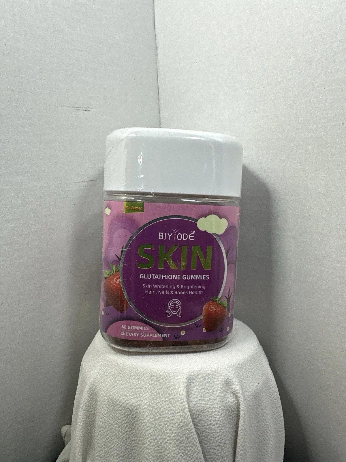 2X BIYODE Glutathione Gummies Vegan Skin Glow w/Biotin L-Glutathione exp. 05/26