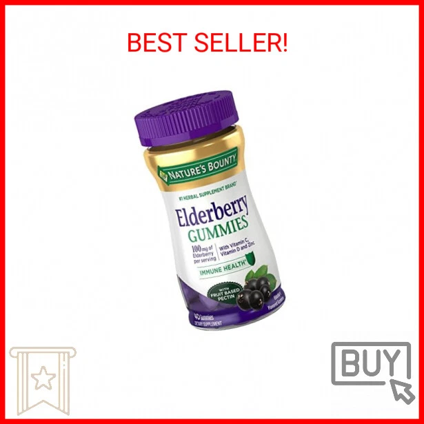 Elderberry Gummies – Immune Support with Vitamins A–E (60 Ct)