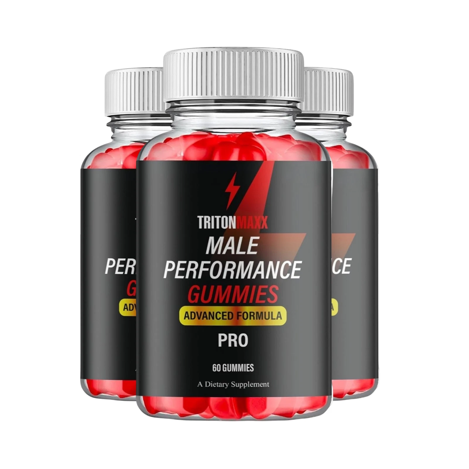 3-Pack Triton Maxx Gummies for Men - Triton Max Formula Gummies - 180 Gummies