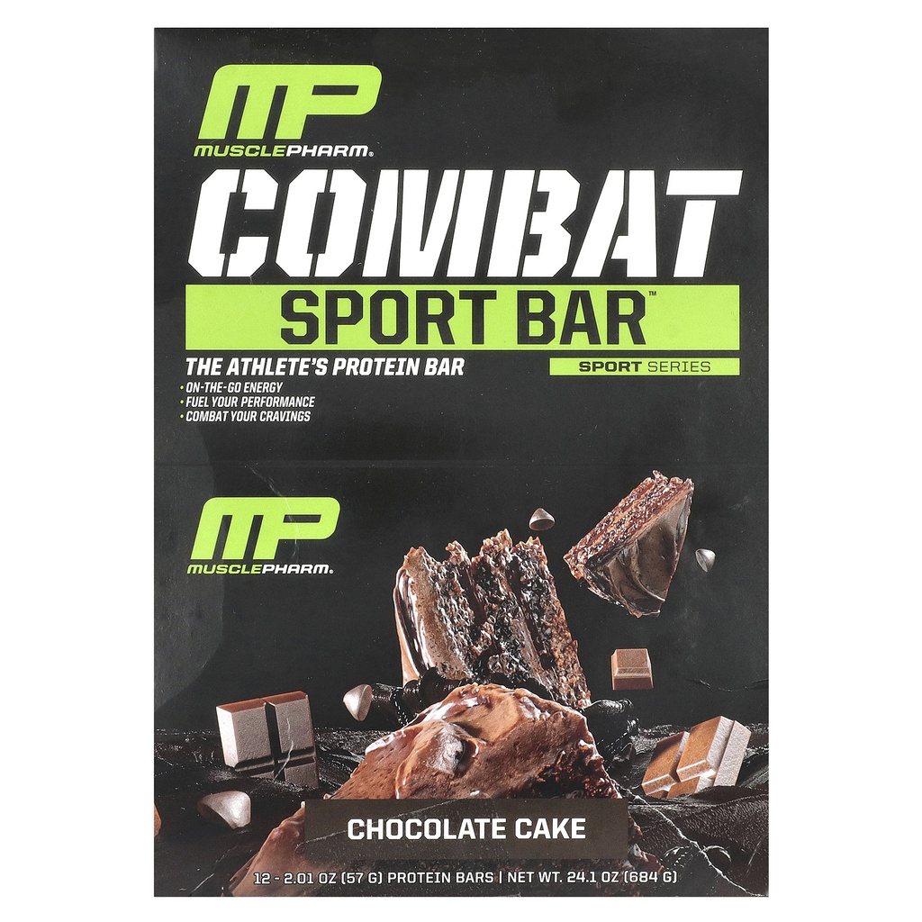 Combat Sport Bar™, Chocolate Cake, 12 Bars, 2.01 oz (57 g) Each