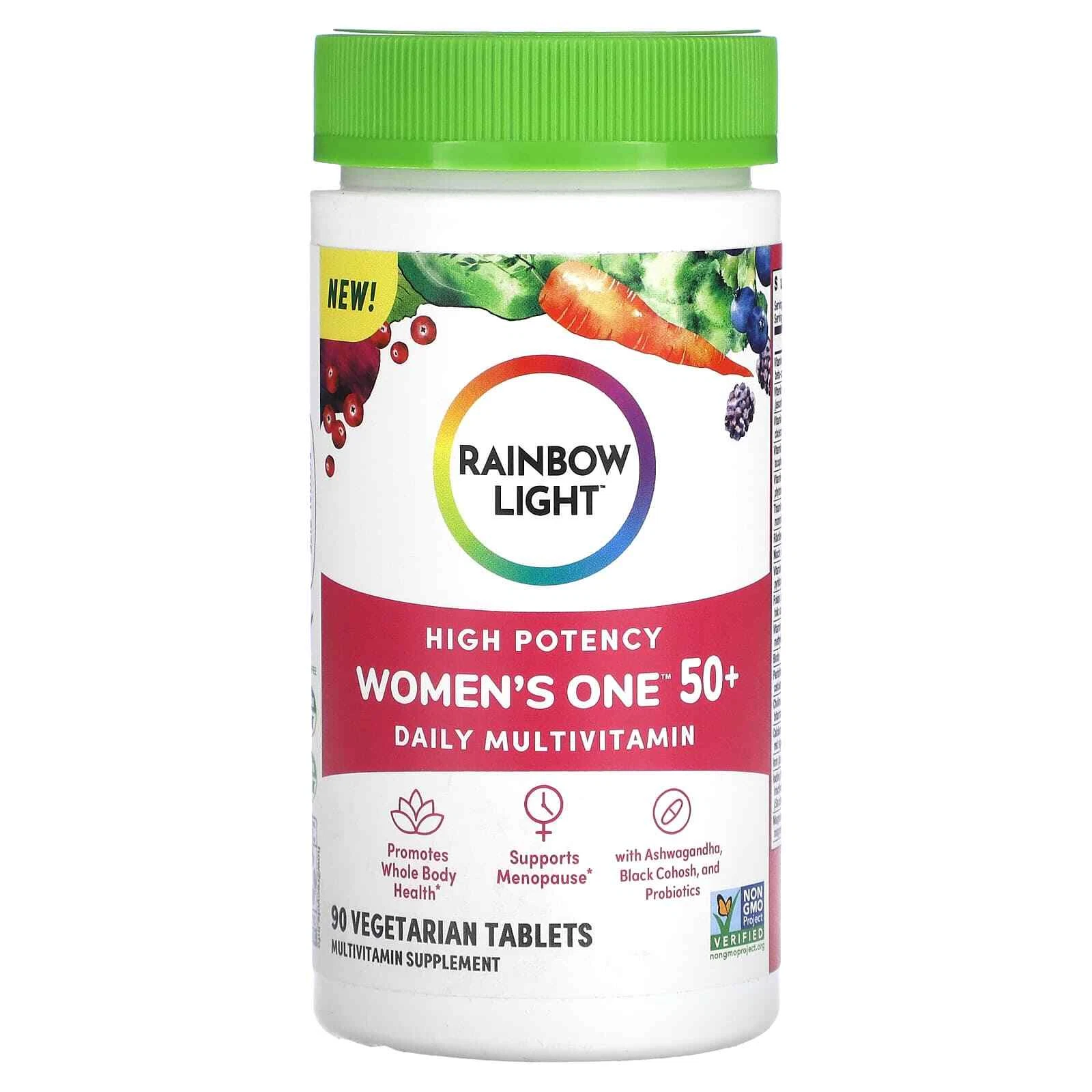 2 X Rainbow Light, Women's One 50+, Daily Multivitamin, High Potency, 90 Vegetar