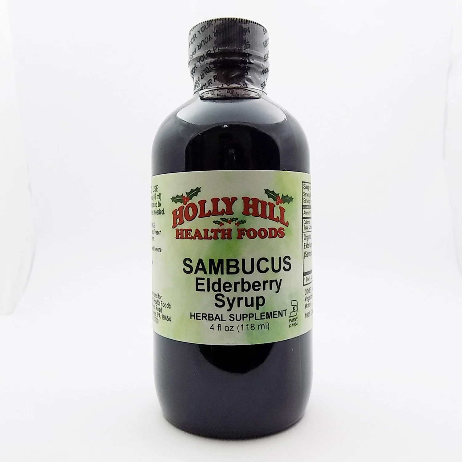 Holly Hill Health Foods, Sambucus Syrup, 4 Ounce