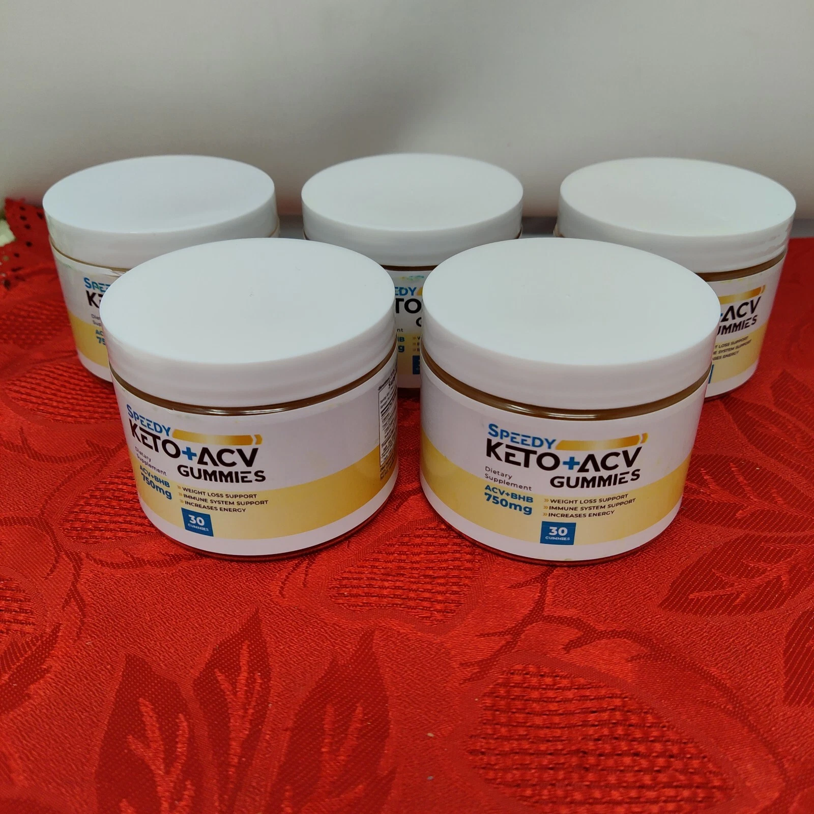 5 Bottles Unopened Speedy Keto ACV Weight Loss Gummies Dietary Supplement Immune