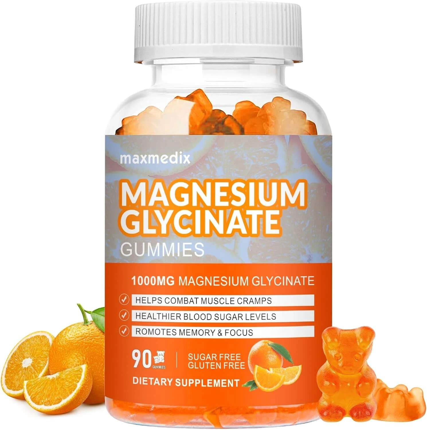 Gummies 1000mg -Magnesium Glycinate Supplement and Magnesium L-Threonate Gummy,